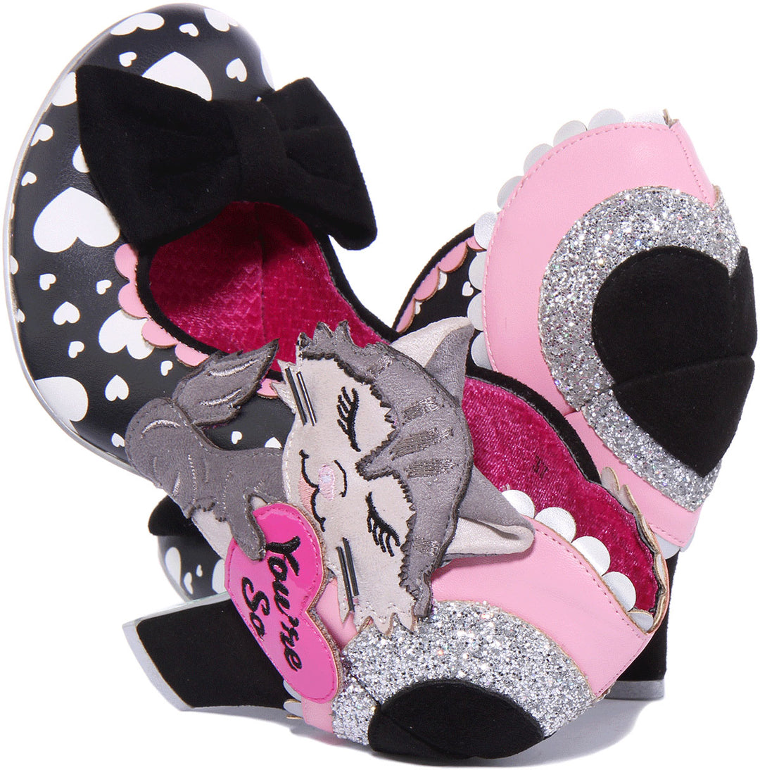 Irregular Choice Smitten Kittens In Black White For Women