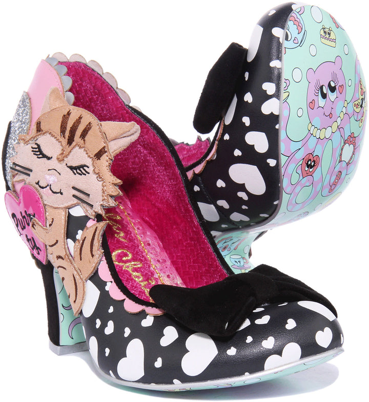 Irregular Choice Smitten Kittens In Black White For Women