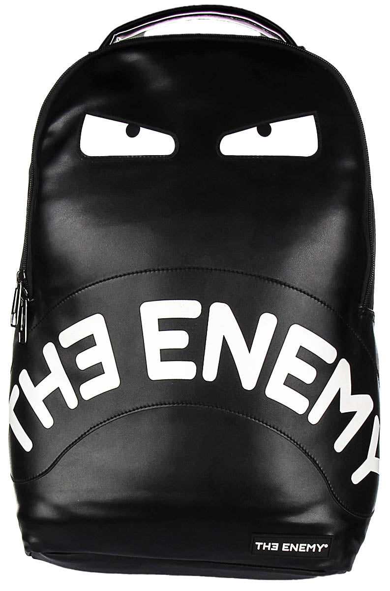 The Enemy Graphic Backpac In Black White For Unisex