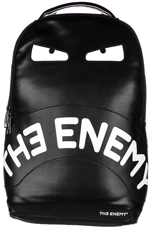 The Enemy Graphic Sac à dos éco cuir PU poure en noir blanc