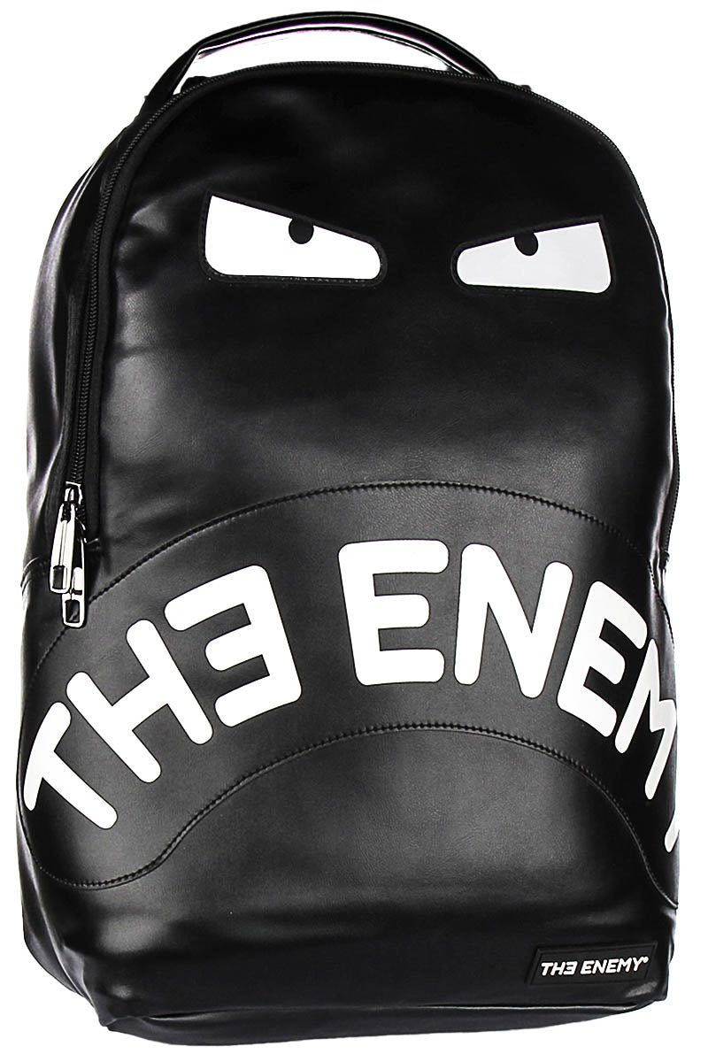 The Enemy Graphic Backpac In Black White For Unisex