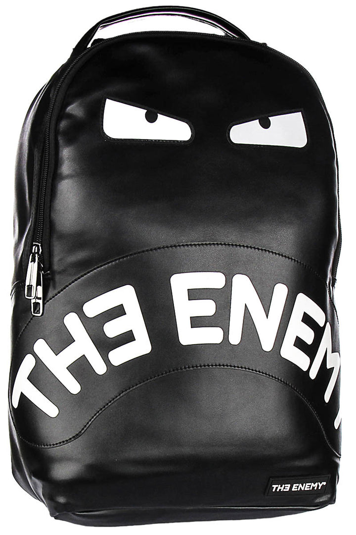 The Enemy Graphic Backpac In Black White For Unisex