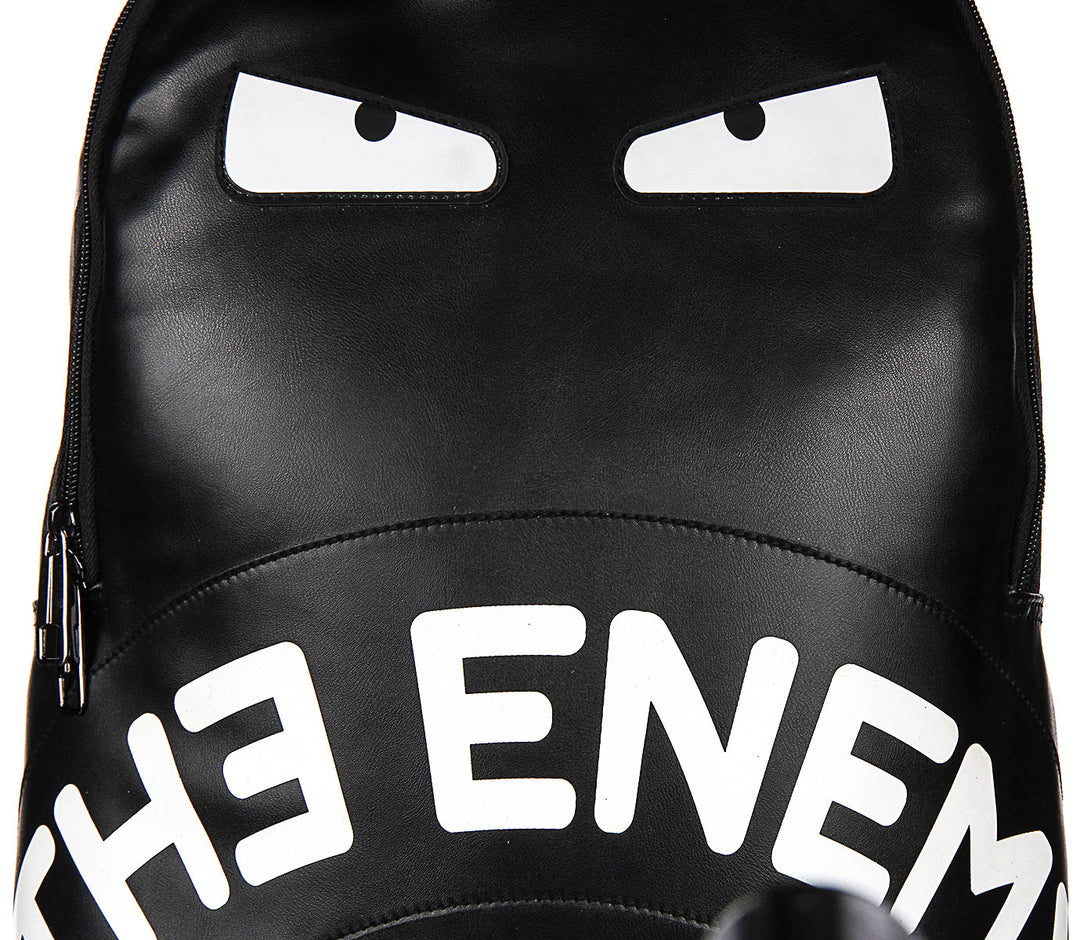 The Enemy Graphic Backpac In Black White For Unisex