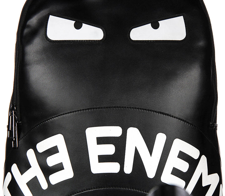 The Enemy Graphic Backpac In Black White For Unisex