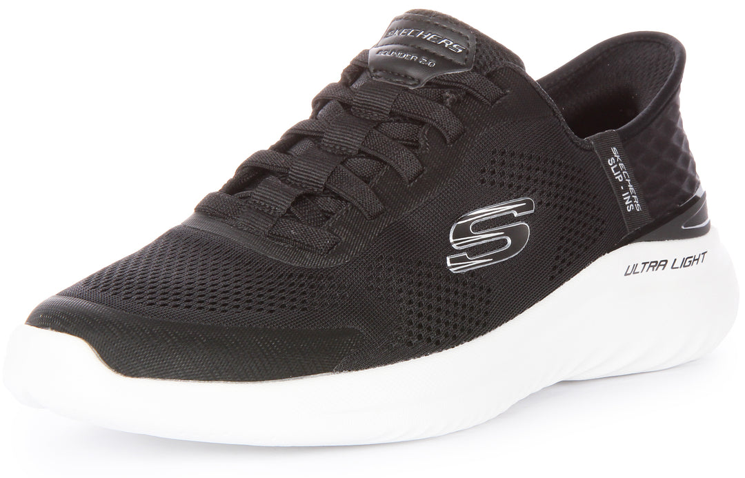 Skechers Bounders 2.0 Slip In Black White For Men
