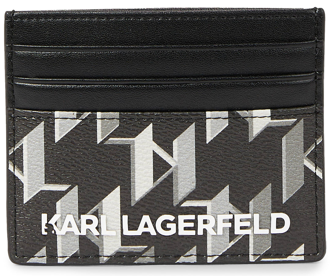 Karl Lagerfeld K Ikonik 2.0 CC Tarjetero sintético bifold para mujer en negro blanco