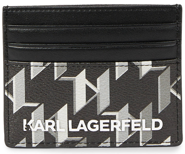 Karl Lagerfeld K Ikonik 2.0 CC Portafoglio sintetico da donna in nero bianco