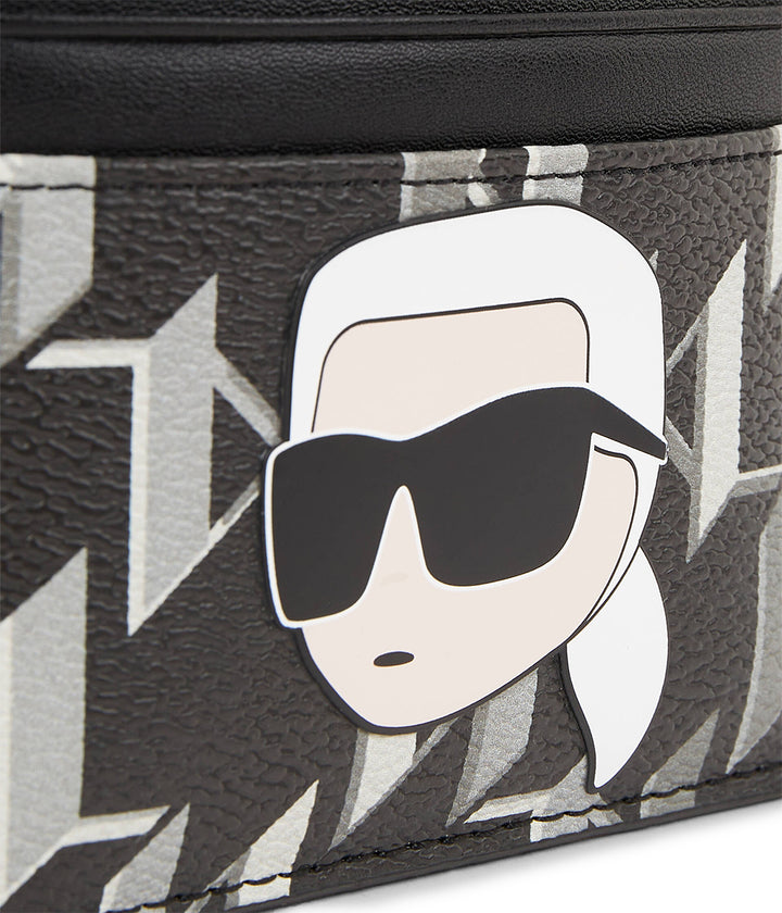 Karl Lagerfeld K Ikonik 2.0 CC Tarjetero sintético bifold para mujer en negro blanco