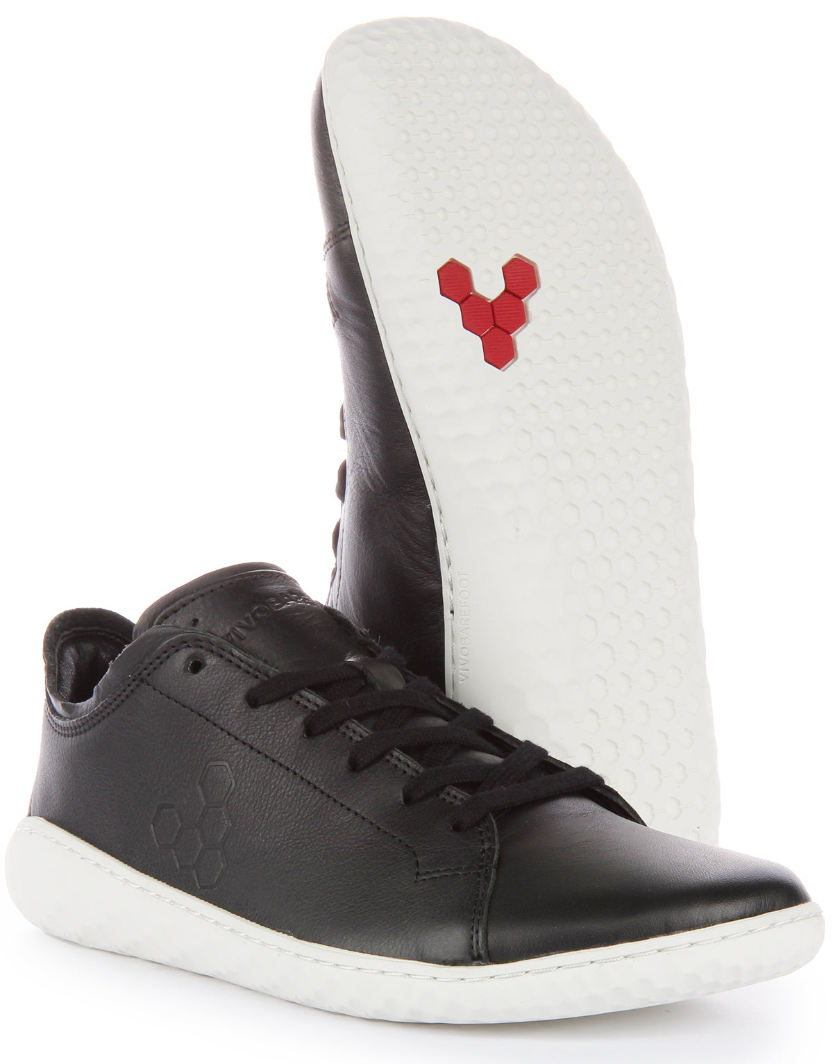Vivobarefoot Geo Court III Black White For Women | Lace up