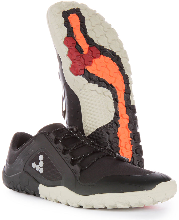 Vivobarefoot Primus Trail III All Weather FG Scarpe da ginnastica resistenti all'acqua da donna in nero bianco