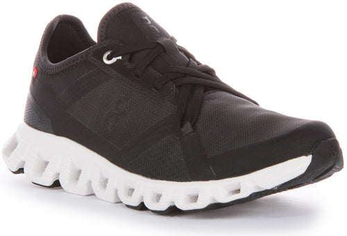 On Running Cloud X 3 AD Scarpe da corsa in rete allacciate da donna in nero bianco