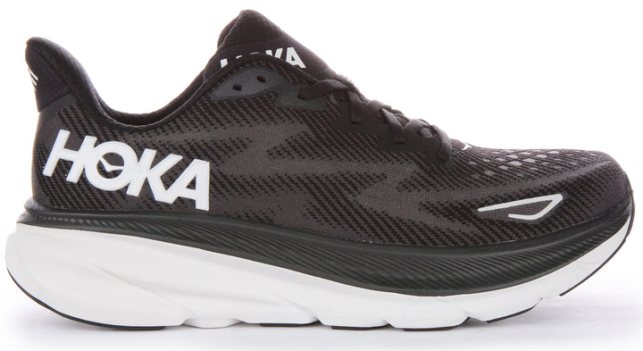 Hoka M Clifton 9 In Black White For Men