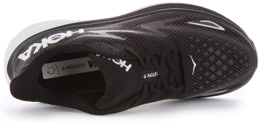 Hoka M Clifton 9 In Black White For Men