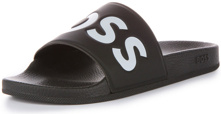 Boss Aryeh Slide In Black White For Men