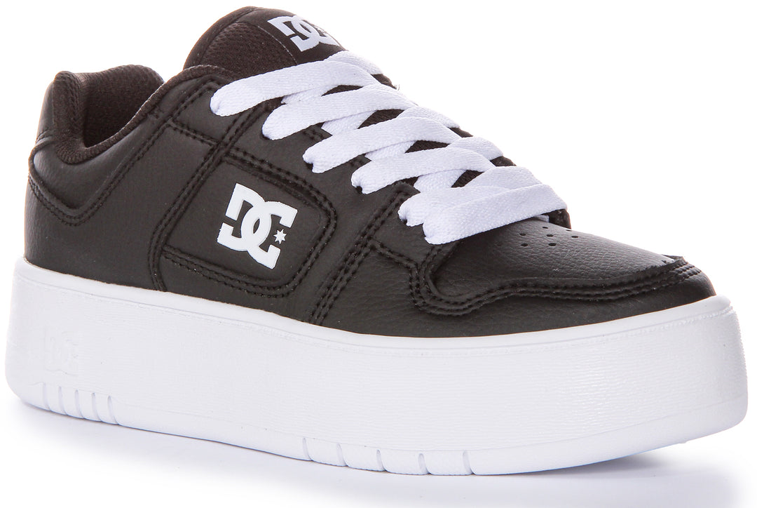 DC Shoes Manteca Plataforma en blanco negro para mujeres