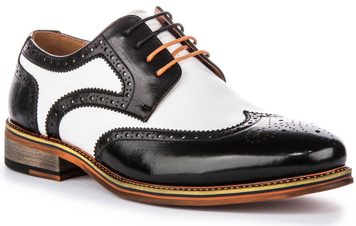 Justinreess England brogues In Black White For Men