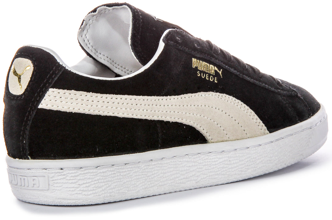 Puma Suede Classic+ Iconic Timeless Zapatillas de ante y cuero para hombre en negro blanco