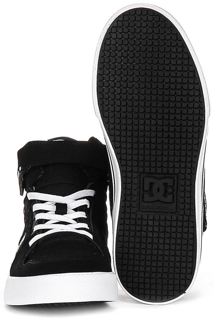 Dc Shoes Pure High-Top In Black White For Youth