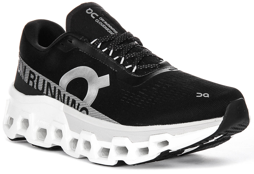 On Running Cloudmonster 2 In Black White For Men