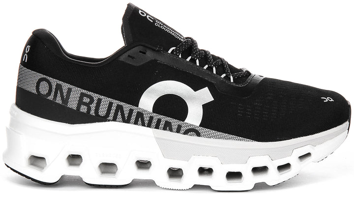 On Running Cloudmonster 2 In Black White For Women