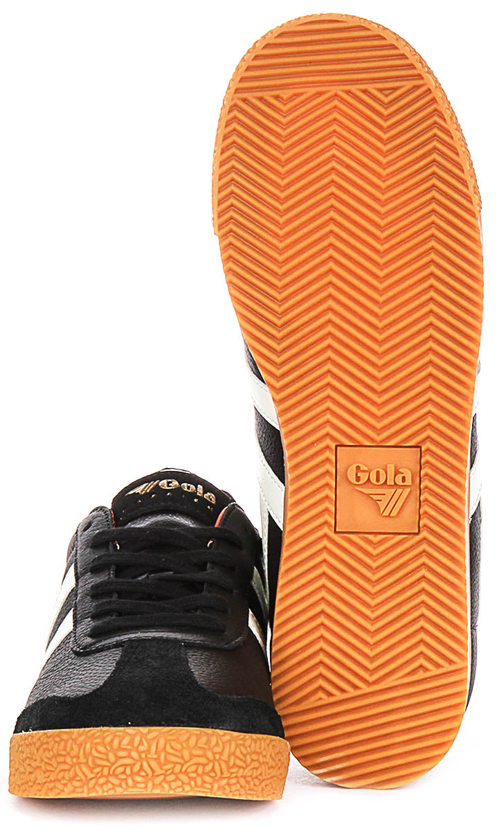 Gola Classics Harrier Leather In Black White For Men