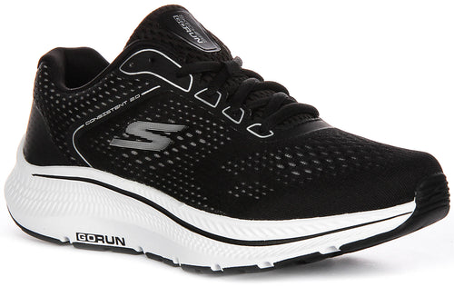 Skechers Go Run Trail Al In Black White For Men