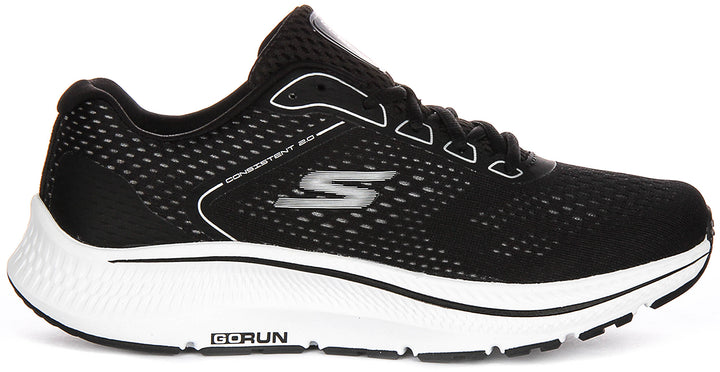 Skechers Go Run Trail Al In Black White For Men