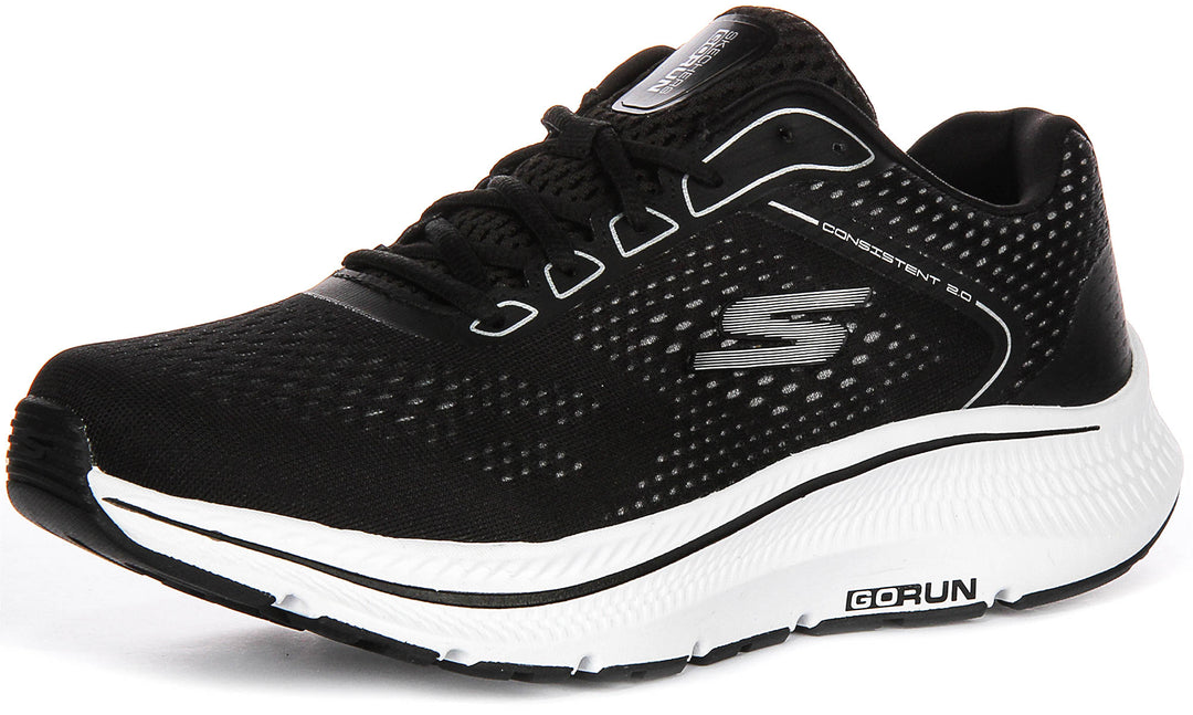 Skechers Go Run Trail Al In Black White For Men