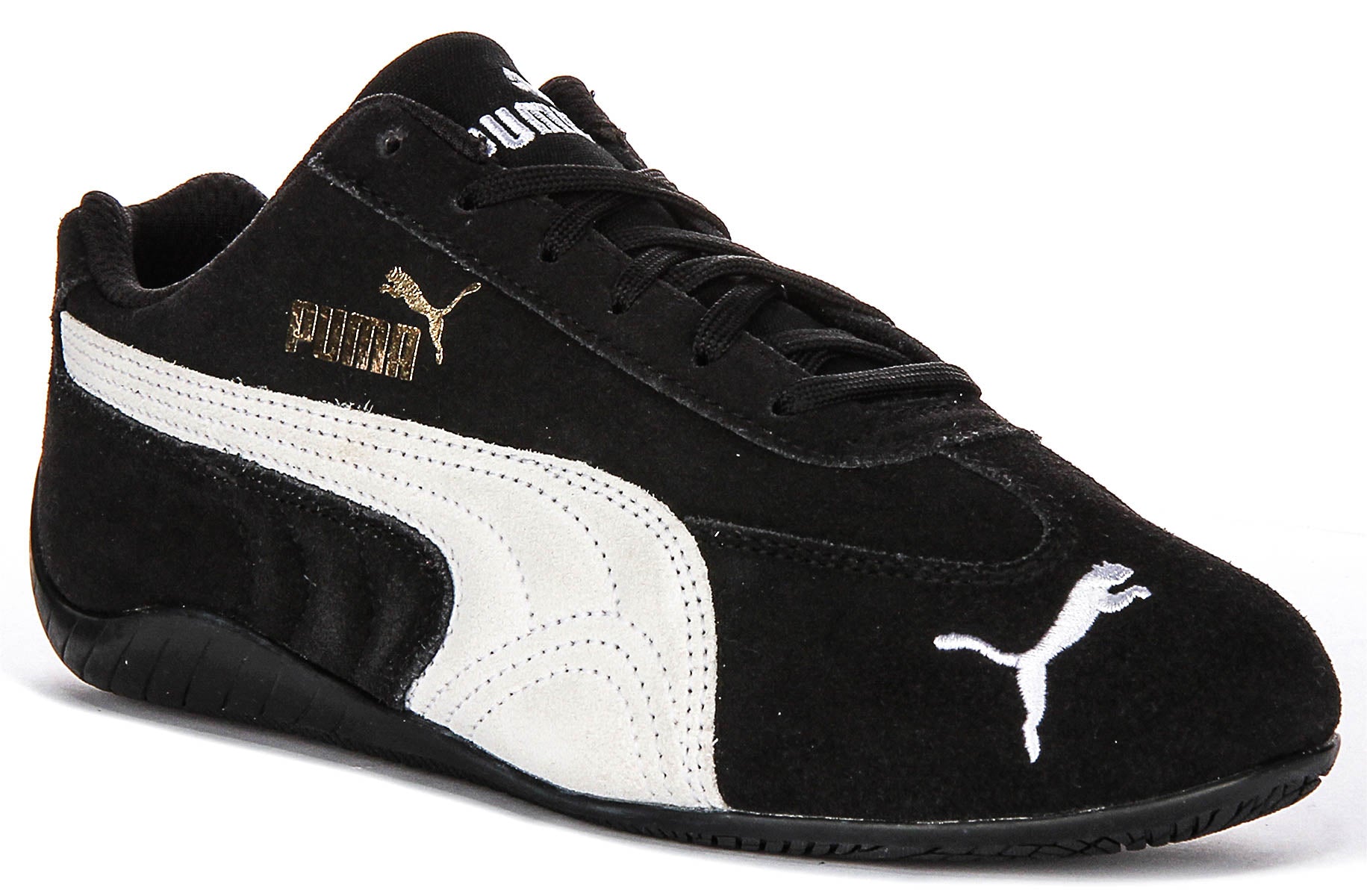 Puma Speedcat LS Black White For Women | Low Profile Trainers
