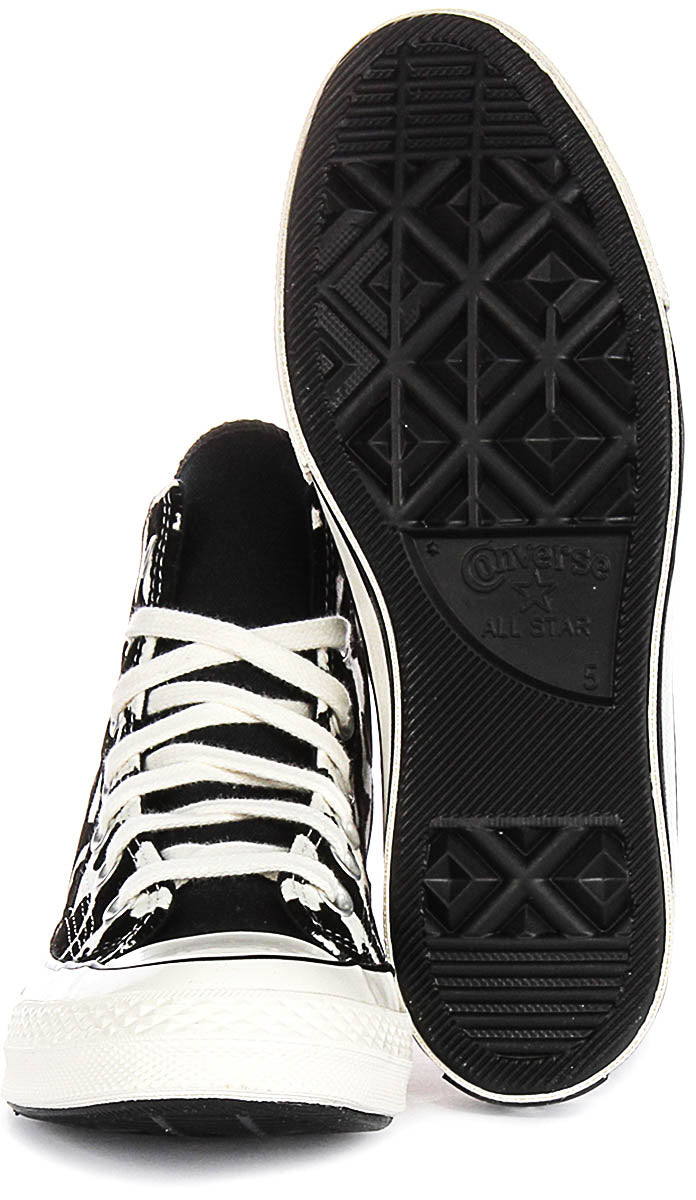 Converse A12350C Chuck 70 Leopard Remix Hi Black White Trainer