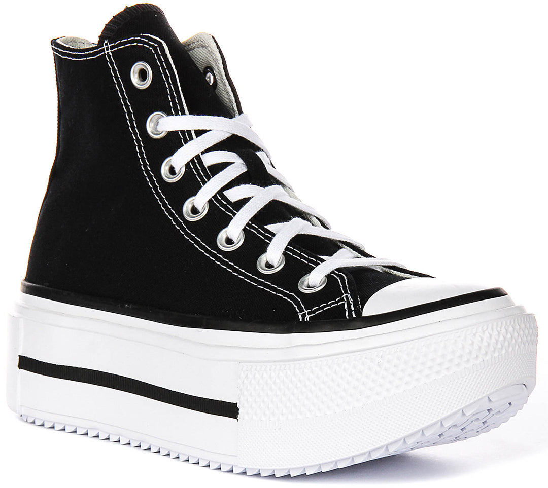 Converse All star Lift Double Stack A12975C In Black White