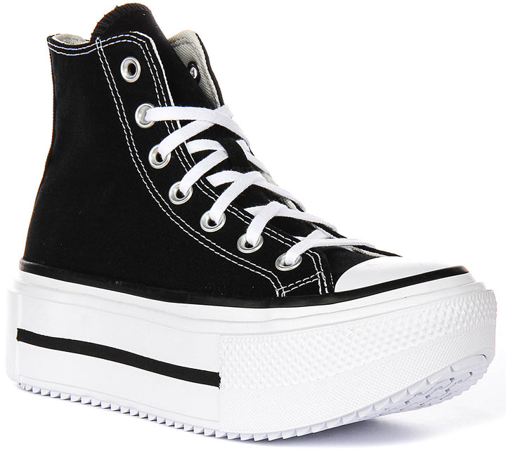 Converse All star Lift Double Stack A12975C In Black White