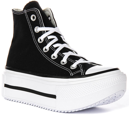 Converse All star Lift Double Stack A12975C In Black White