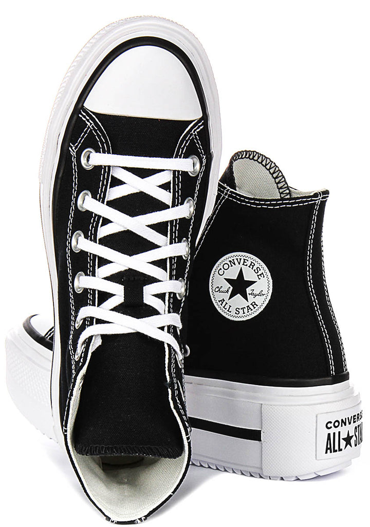 Converse All star Lift Double Stack A12975C In Black White