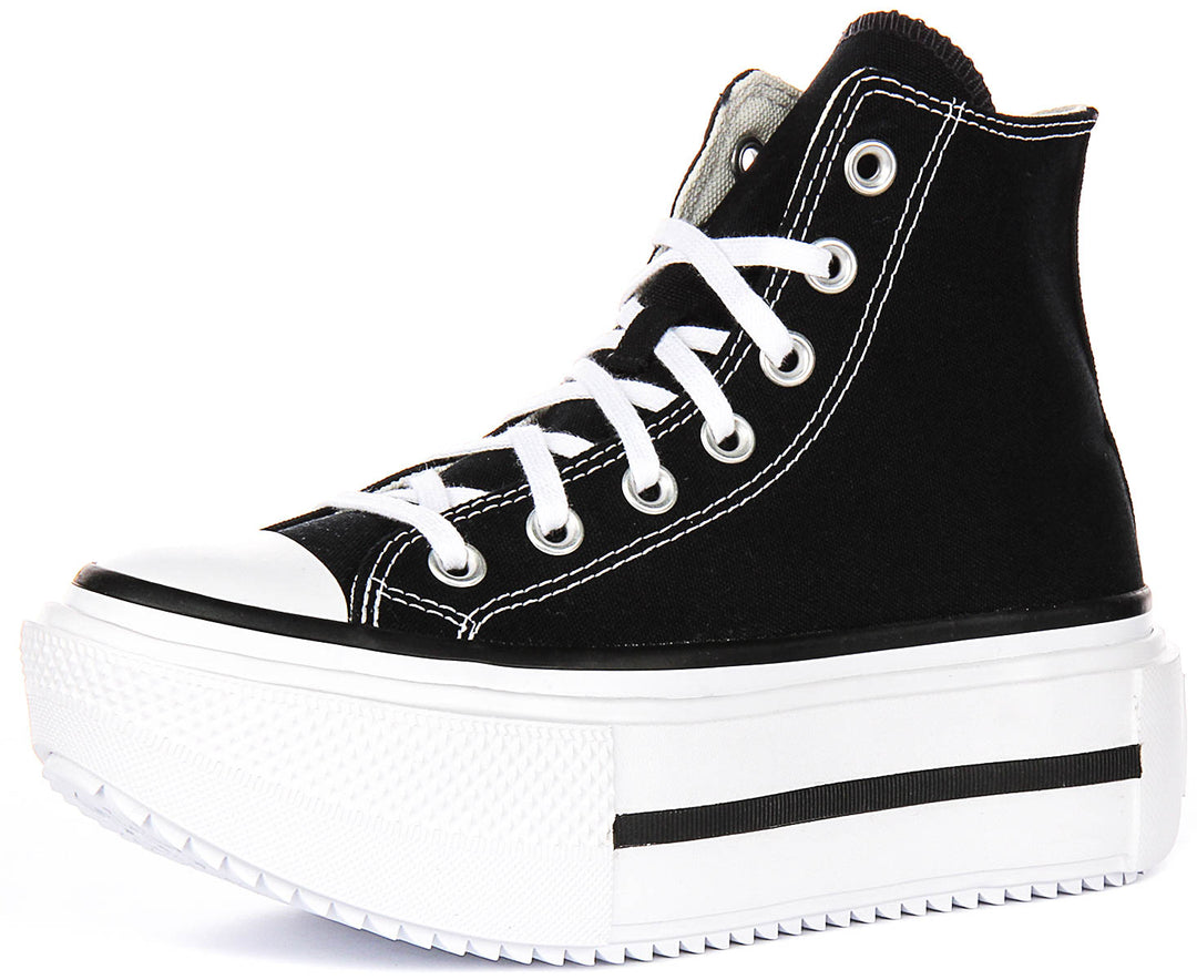 Converse All star Lift Double Stack A12975C In Black White