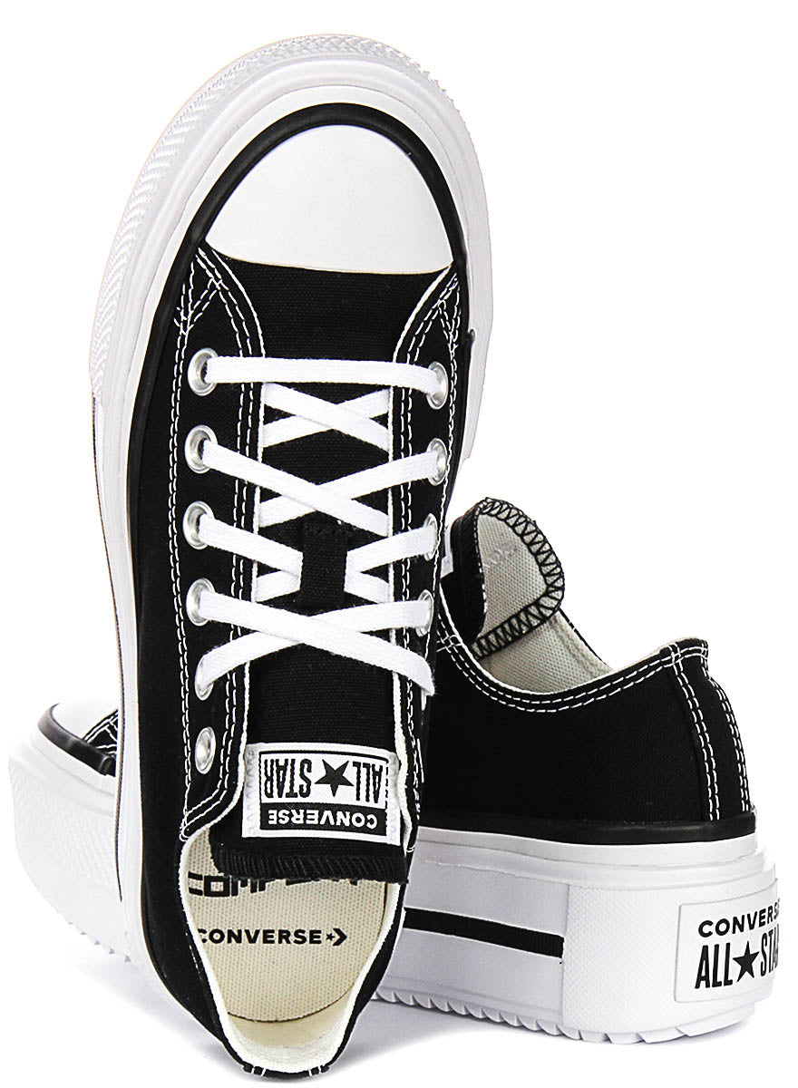 Converse All Star Lift Double Stack A15490C In Black White