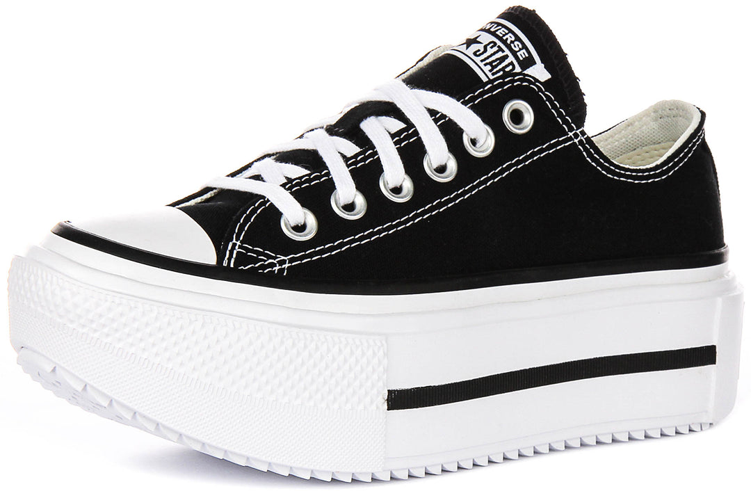 Converse All Star Lift Double Stack A15490C In Black White