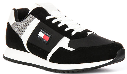 Tommy Casual Runner In Black White For Men