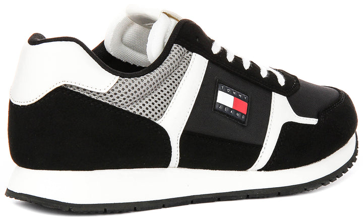 Tommy Casual Runner In Black White For Men