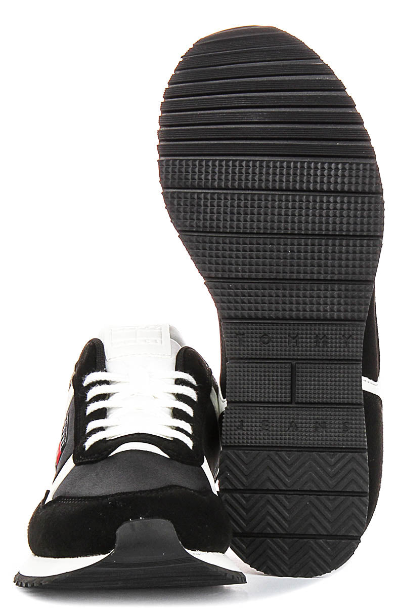 Tommy Casual Runner In Black White For Men