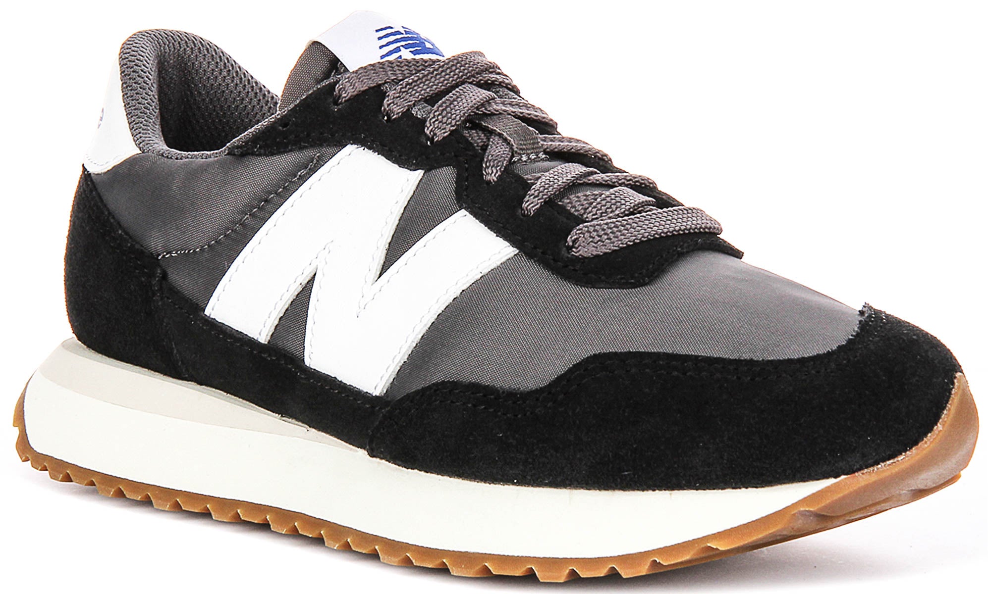 New Balance MS237GA Black White Mens | Lace Up Retro Trainers – 4feetshoes
