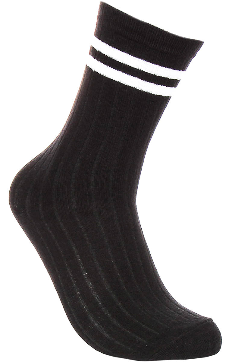 Justinreess England 2P Stripe W In Black White For Women