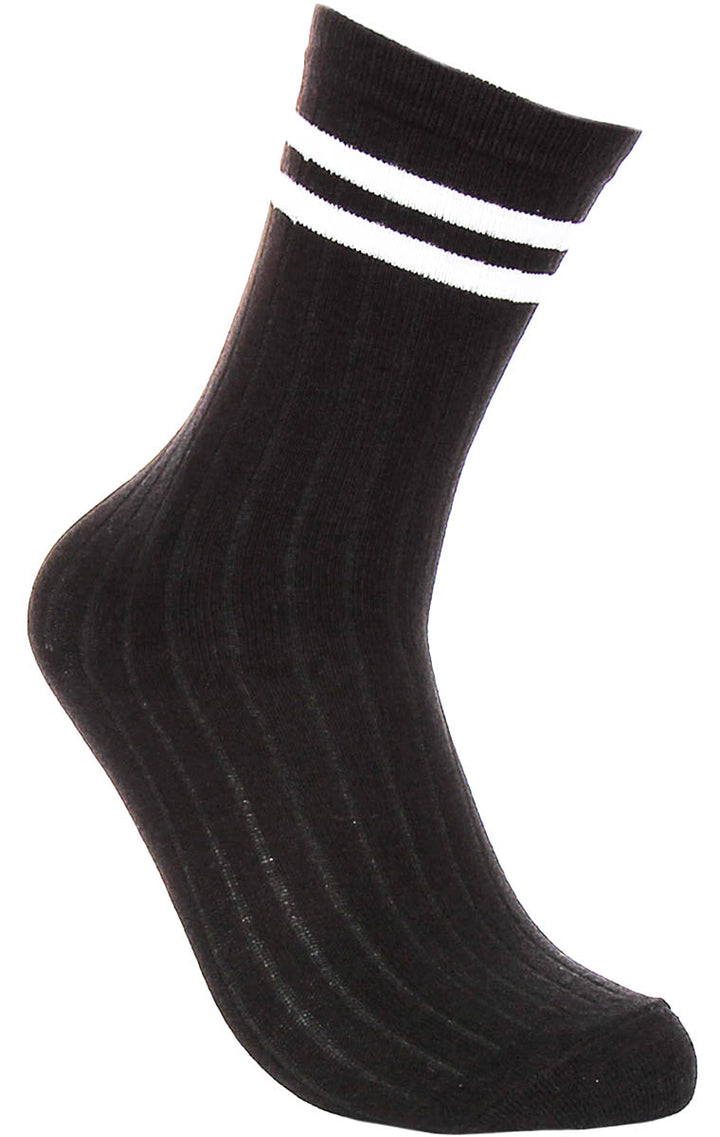Justinreess England 2P Stripe W In Black White For Women