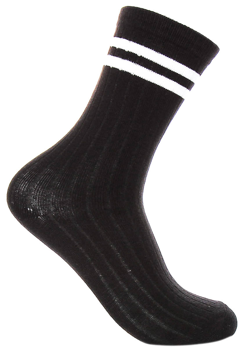 Justinreess England 2P Stripe W In Black White For Women
