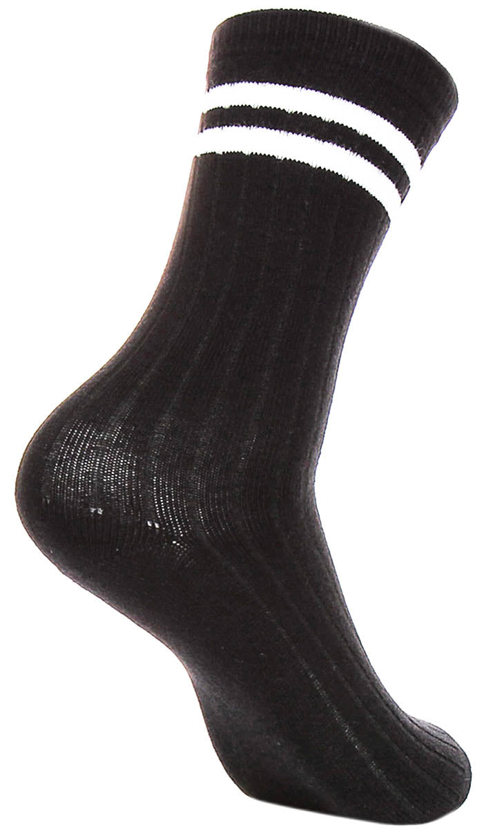 Justinreess England 2P Stripe W In Black White For Women