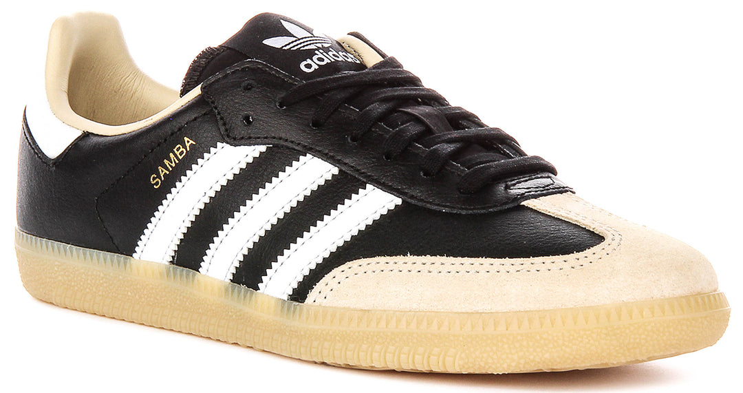 Adidas Samba OG J In Black White For Youth