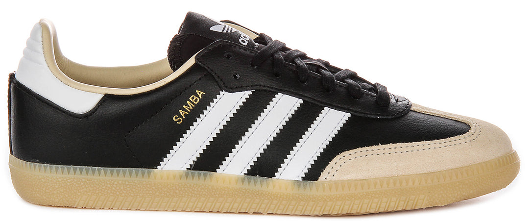 Adidas Samba OG J In Black White For Youth