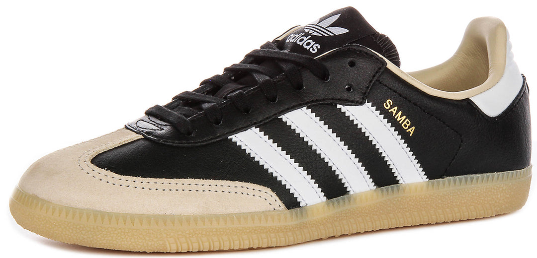 Adidas Samba Og J In Black White For Youth | Lace up Trainers 4feetshoes Adidas Samba Og J In Black White For Youth | Lace up Trainers 4feetshoes