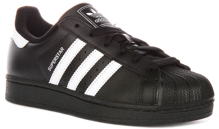 Adidas Superstar II In Black White For Youth