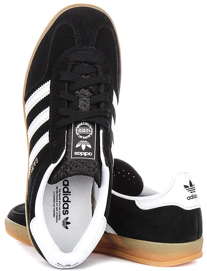 Adidas Gazelle Indoor In Black White For Youth